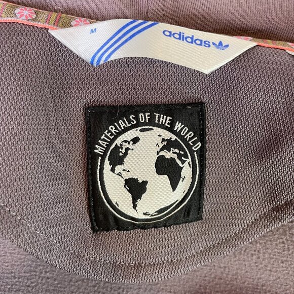 Adidas Originals Size M  Retro Y2k Full Zip Hoodie Track Jacket Mauve - Picture 12 of 14